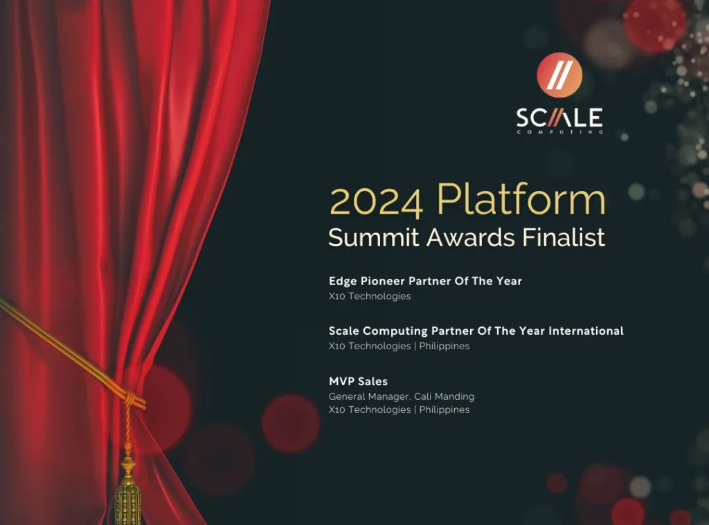 X10 Technologies Earns Finalist Spots in Scale Computing Platform Summit Awards 
